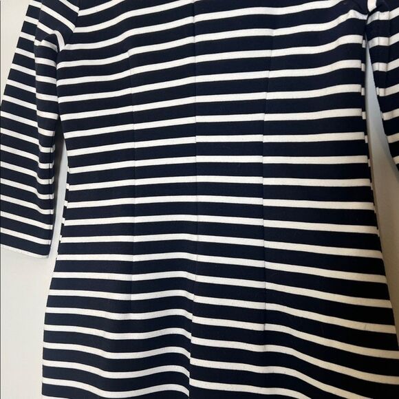 Gap Shift Dress in Ponte Navy Blue and White Striped - Picture 5 of 6